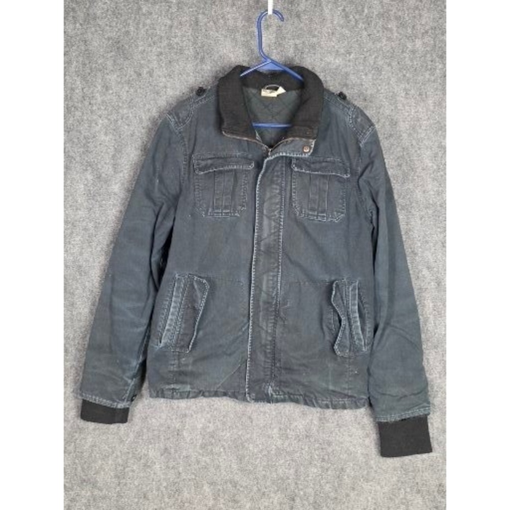 Men's Military-Style Field Jacket in Dark Blue
